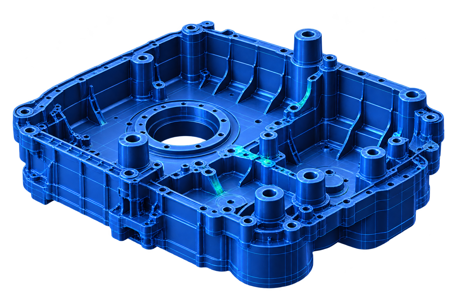 CAD-Modell eines technischen Bauteils